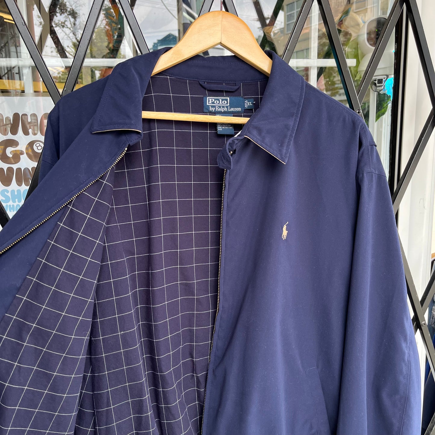 Vintage Polo Ralph Lauren Harrington Jacket Navy - Size XL