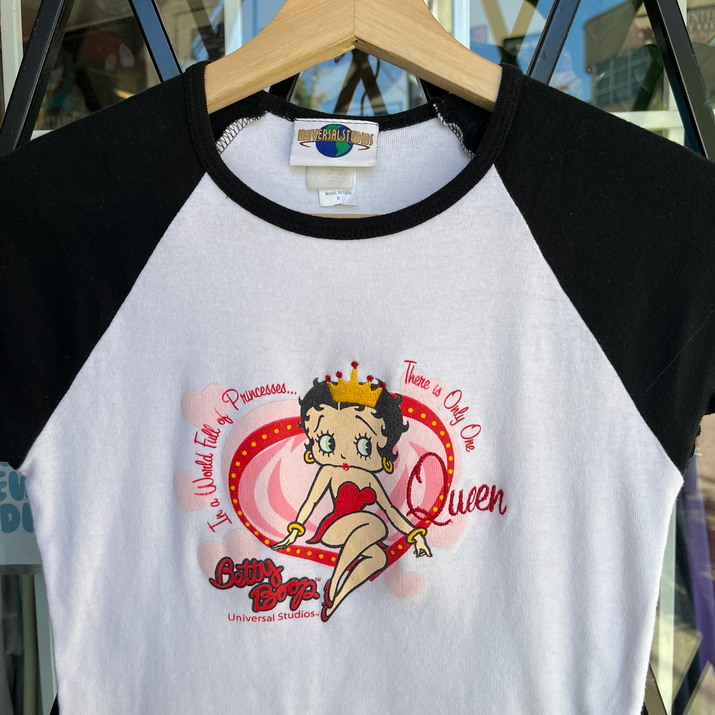Y2K Betty Boop Baby Tee - Size WMNS S