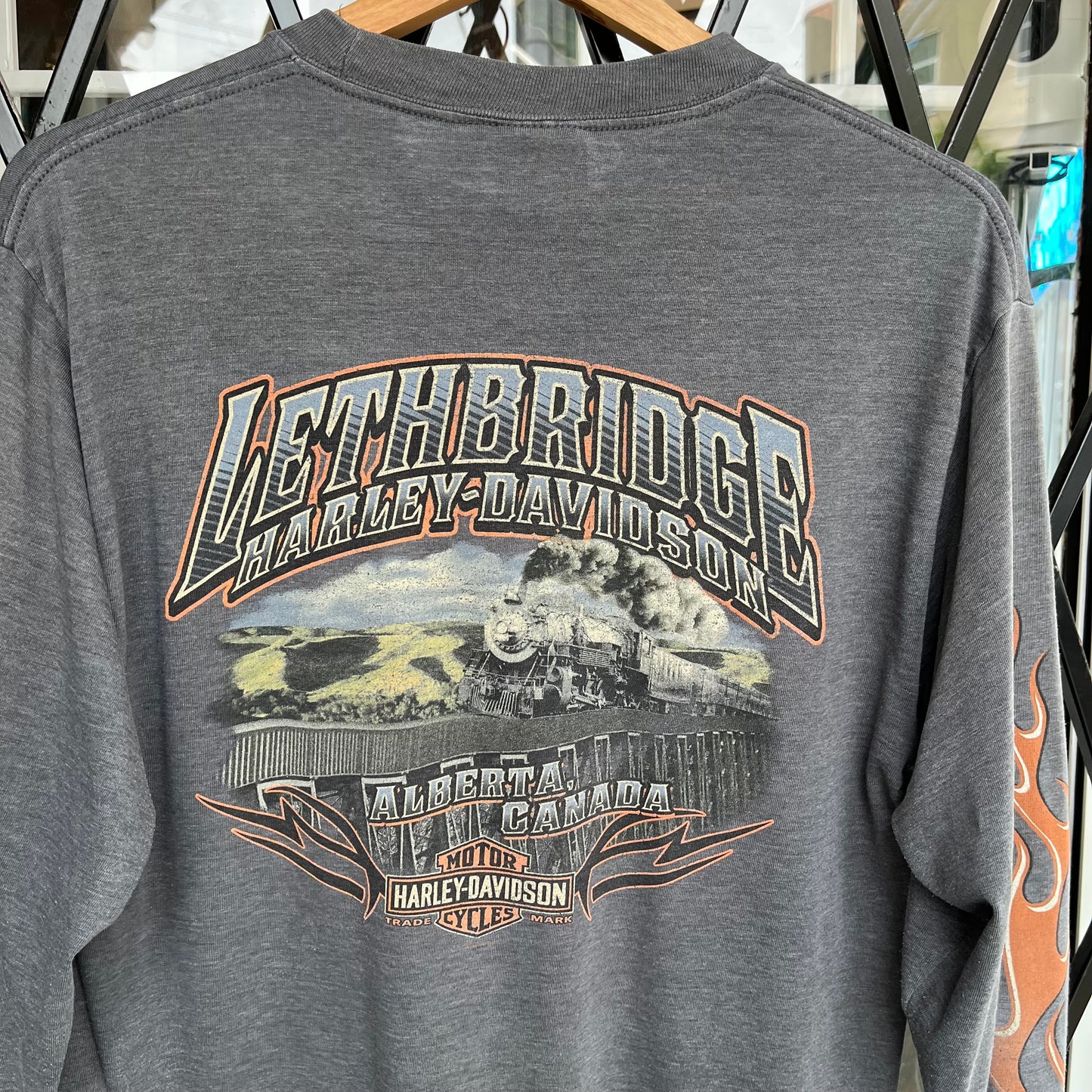 Harley Davidson Lethbridge Flames Long Sleeve - Size M