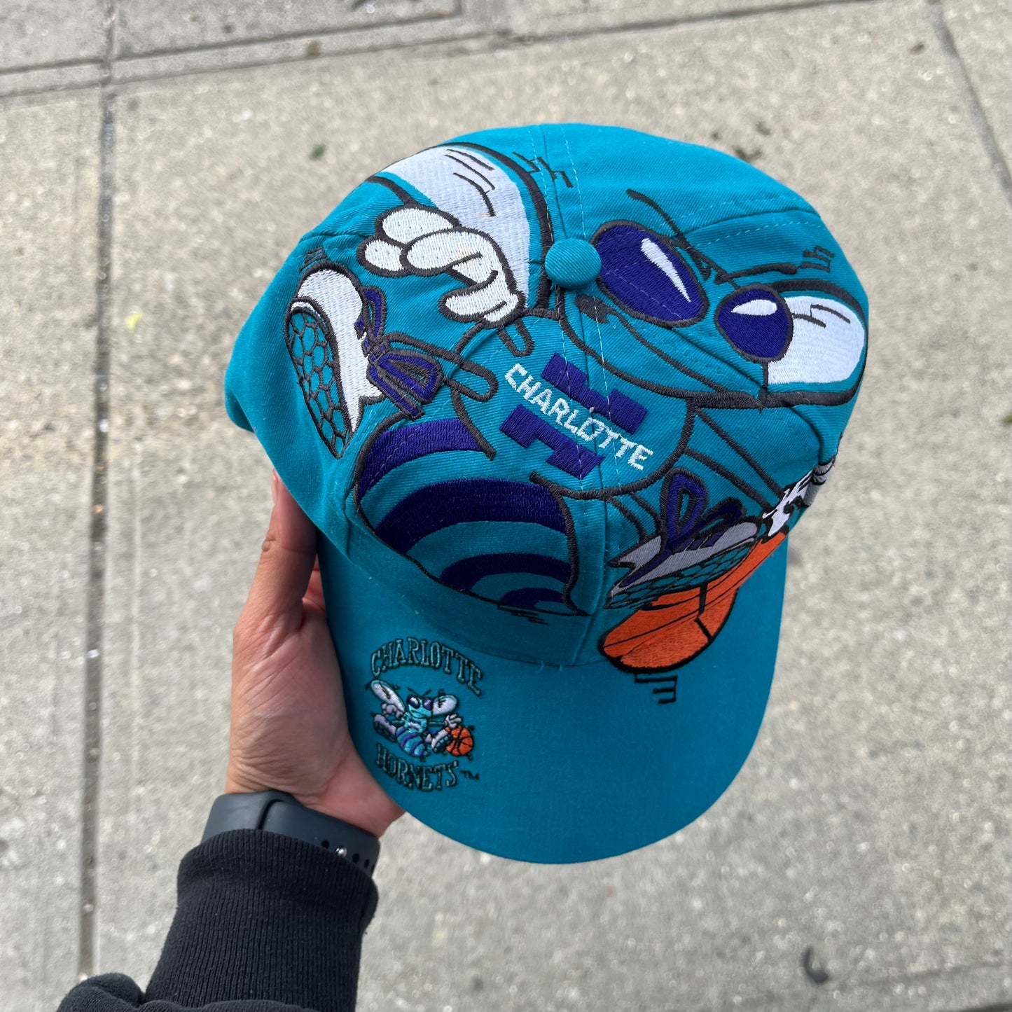 Vintage The Game Charlotte Hornets Big Logo Snapback