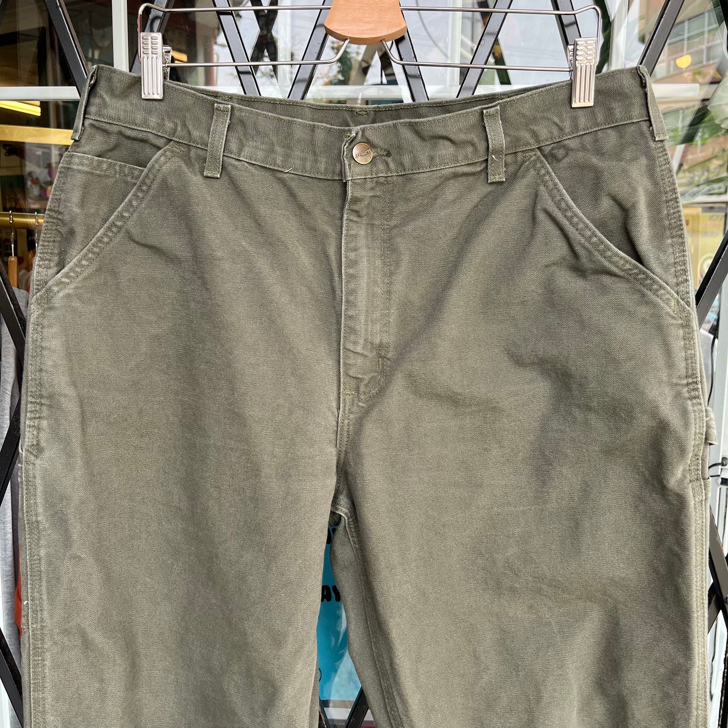 Carhartt Carpenter Pants Green - Size 36W