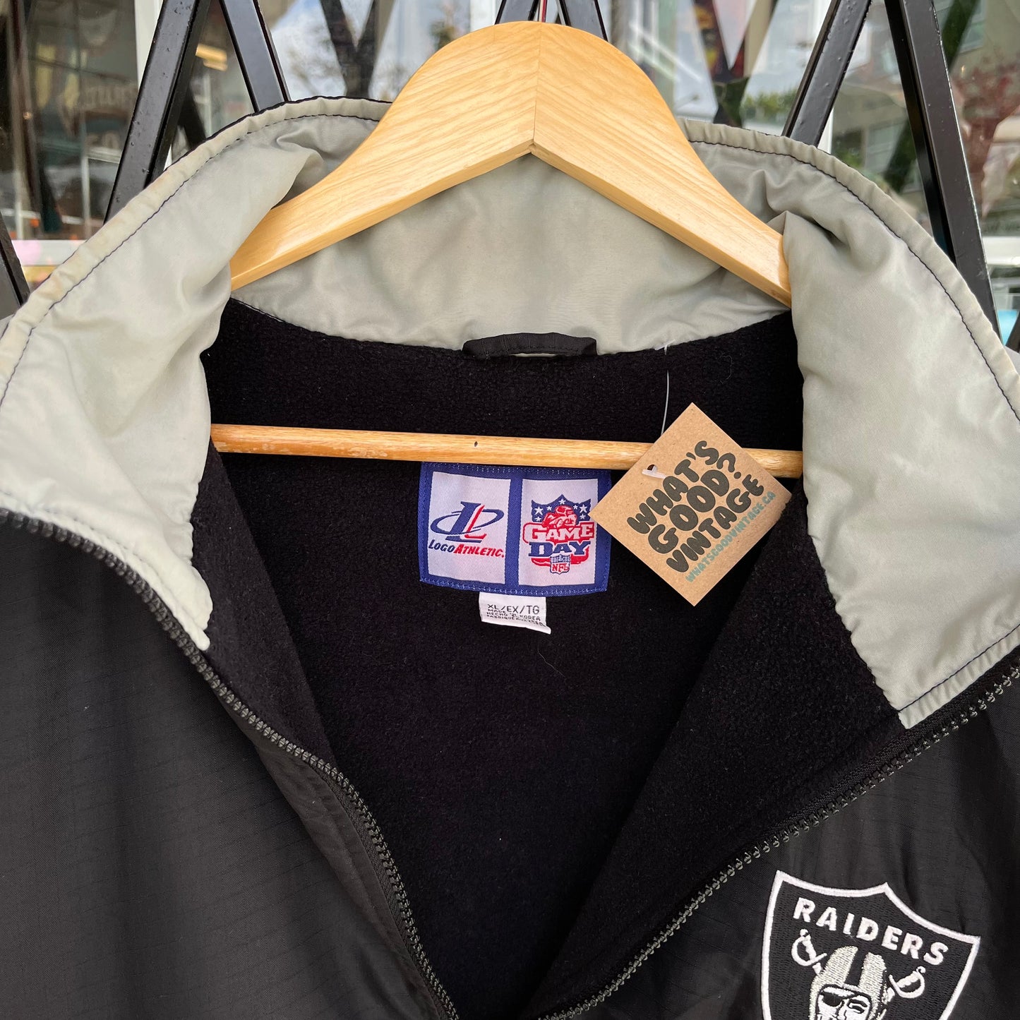 Vintage Logo Athletic Oakland Raiders Parka Jacket - Size XL