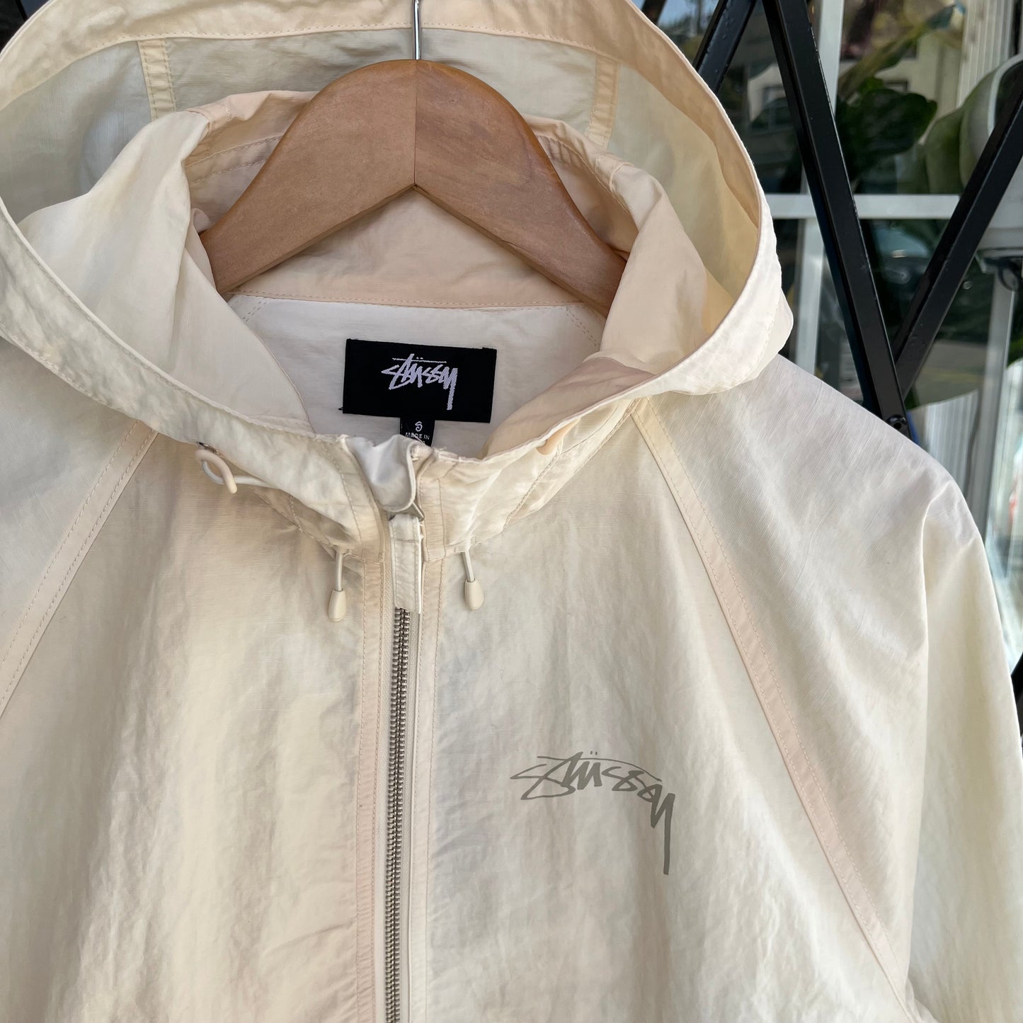 Stussy Beach Shell Wave Dye Jacket Bone - Size S