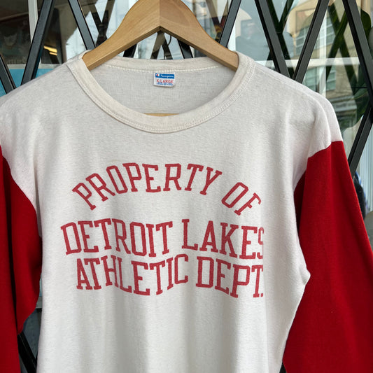 1980’s Champion Detroit Lake Raglan Shirt - Size XL
