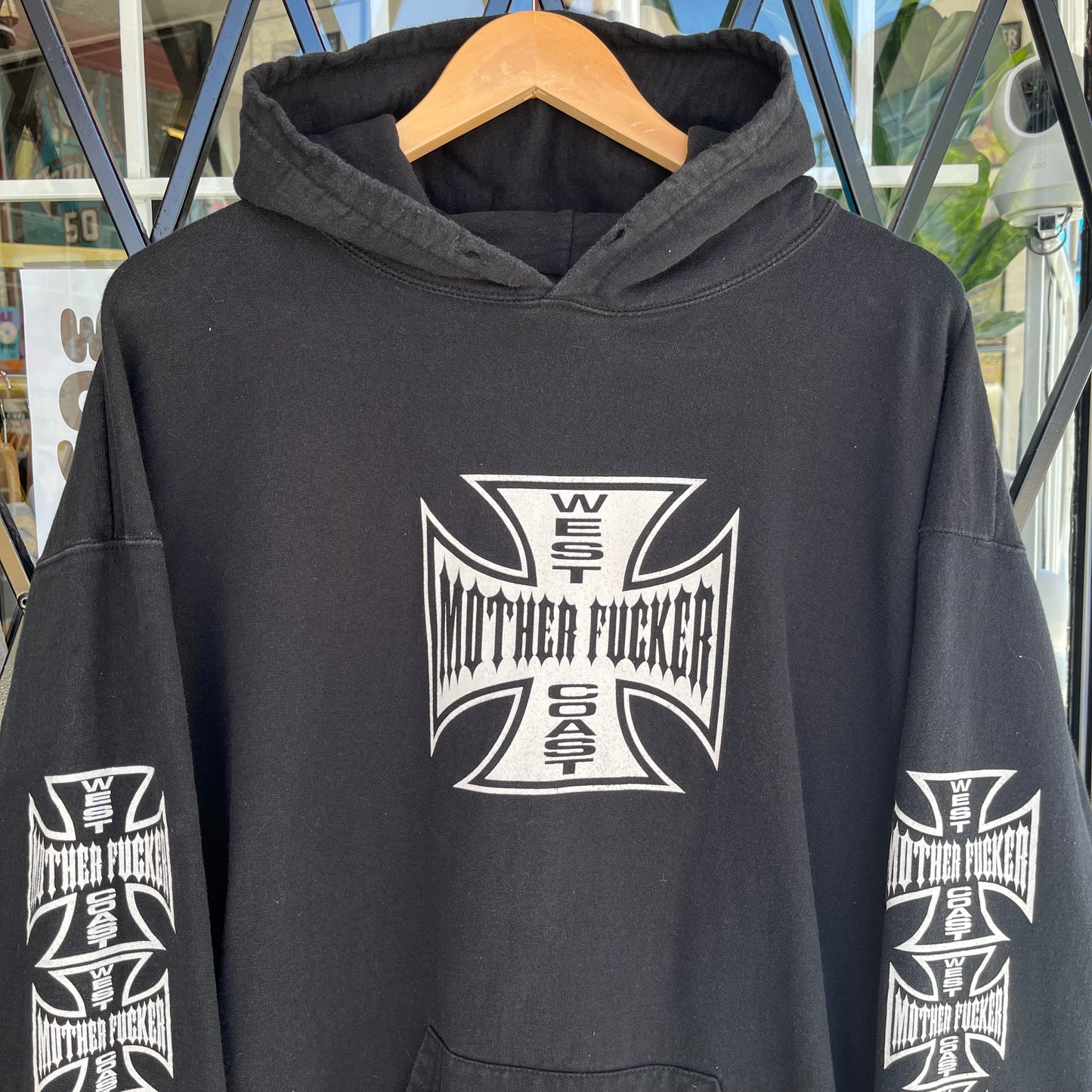 Y2K West Coast Mother Fucker Hoodie - Size XL
