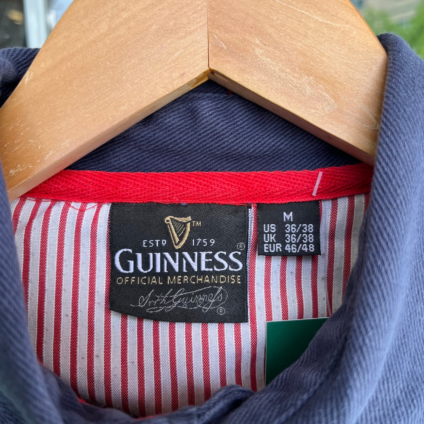 Guinness Long Sleeve Rugby Shirt - Size M