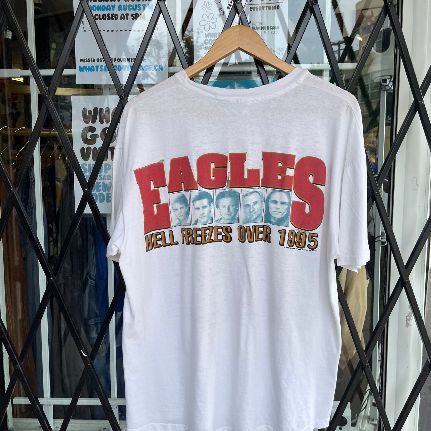 1995 Eagles Hell Freezes Over Tour Tee - Size XL