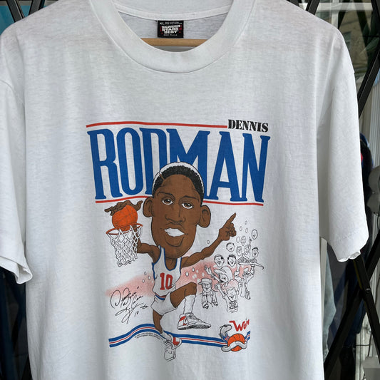 1989 Dennis Rodman The Worm Bobblehead Tee - Size XL