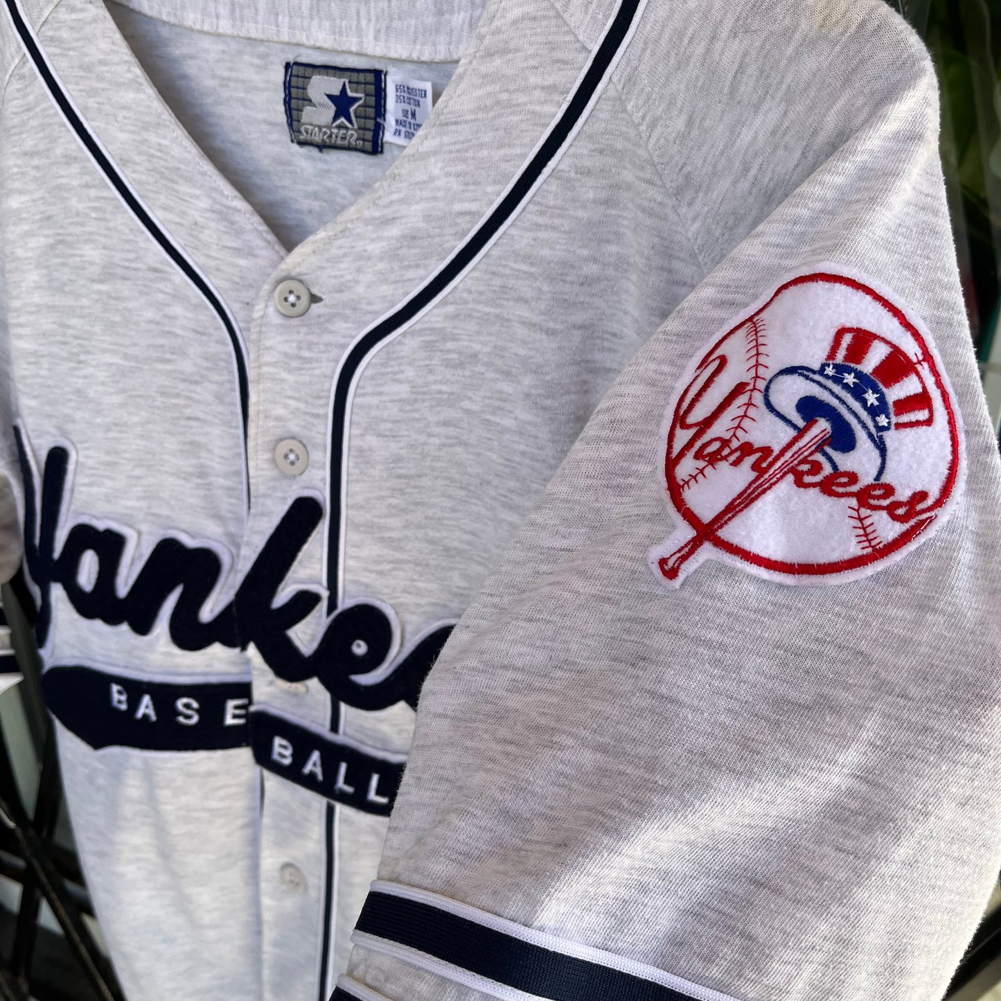 Vintage Starter NY Yankees Script Jersey - Size M