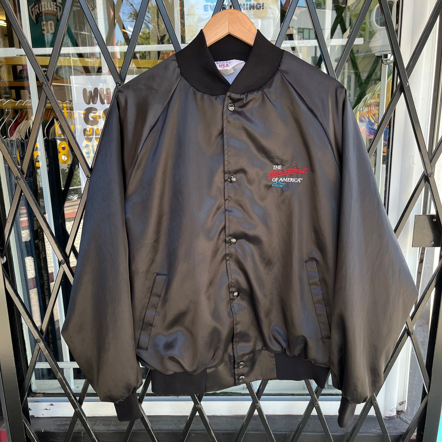 Vintage Chevrolet Satin Jacket - Size XL
