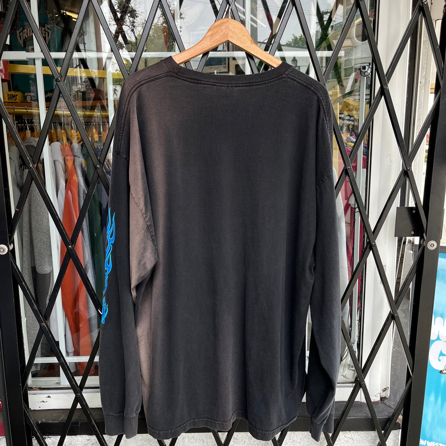 Vintage Motorcycle Flames Long Sleeve - Size 3XL