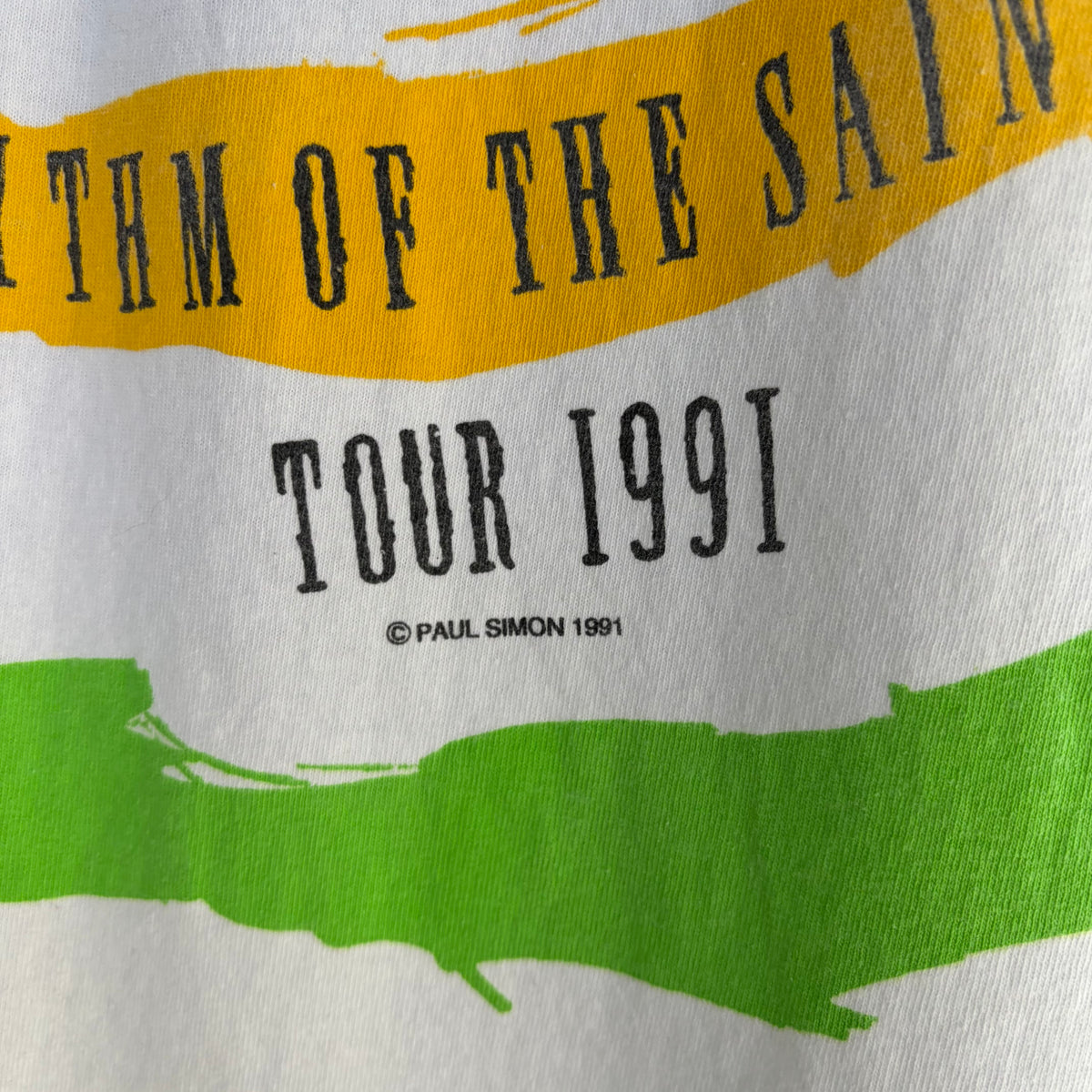 1991 Paul Simon Rhythm of the Saints Tour Tee - Size L