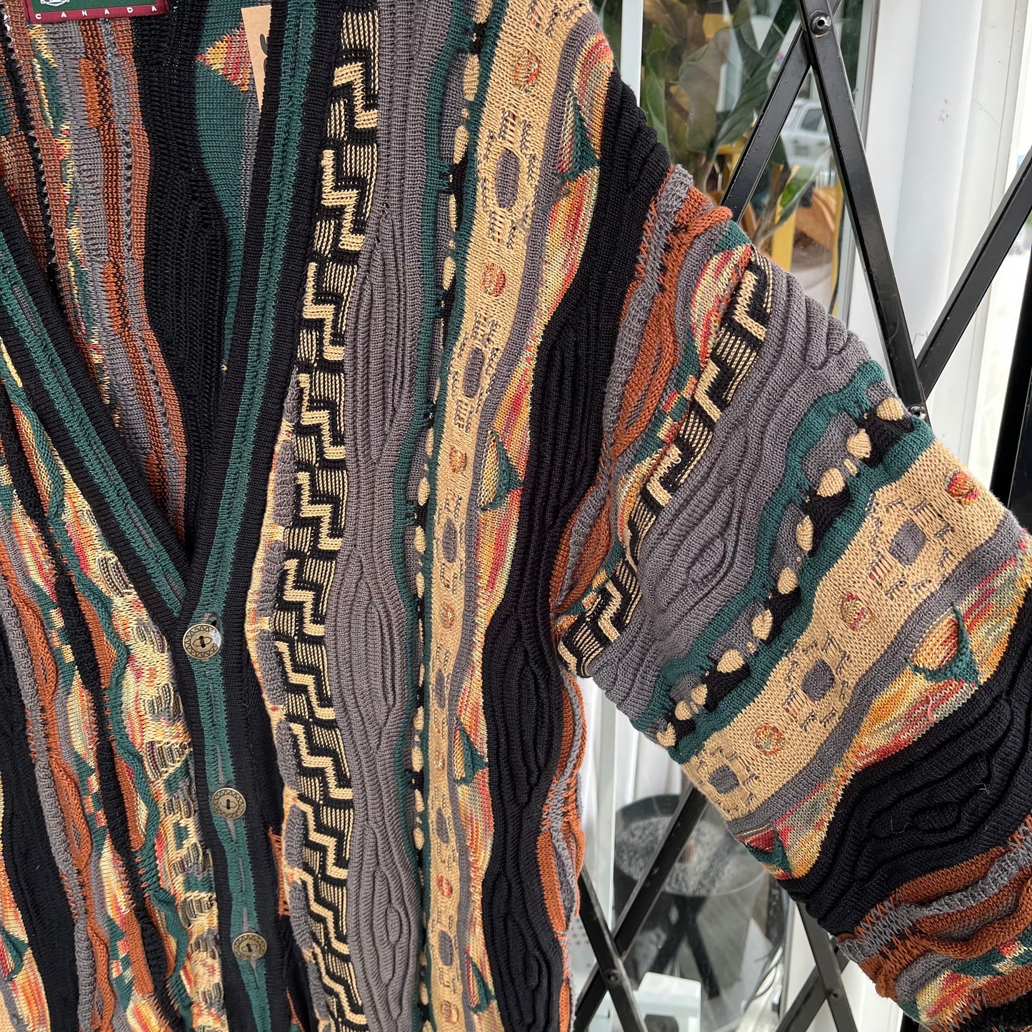 Vintage Tundra Coogi Style Cardigan - Size L