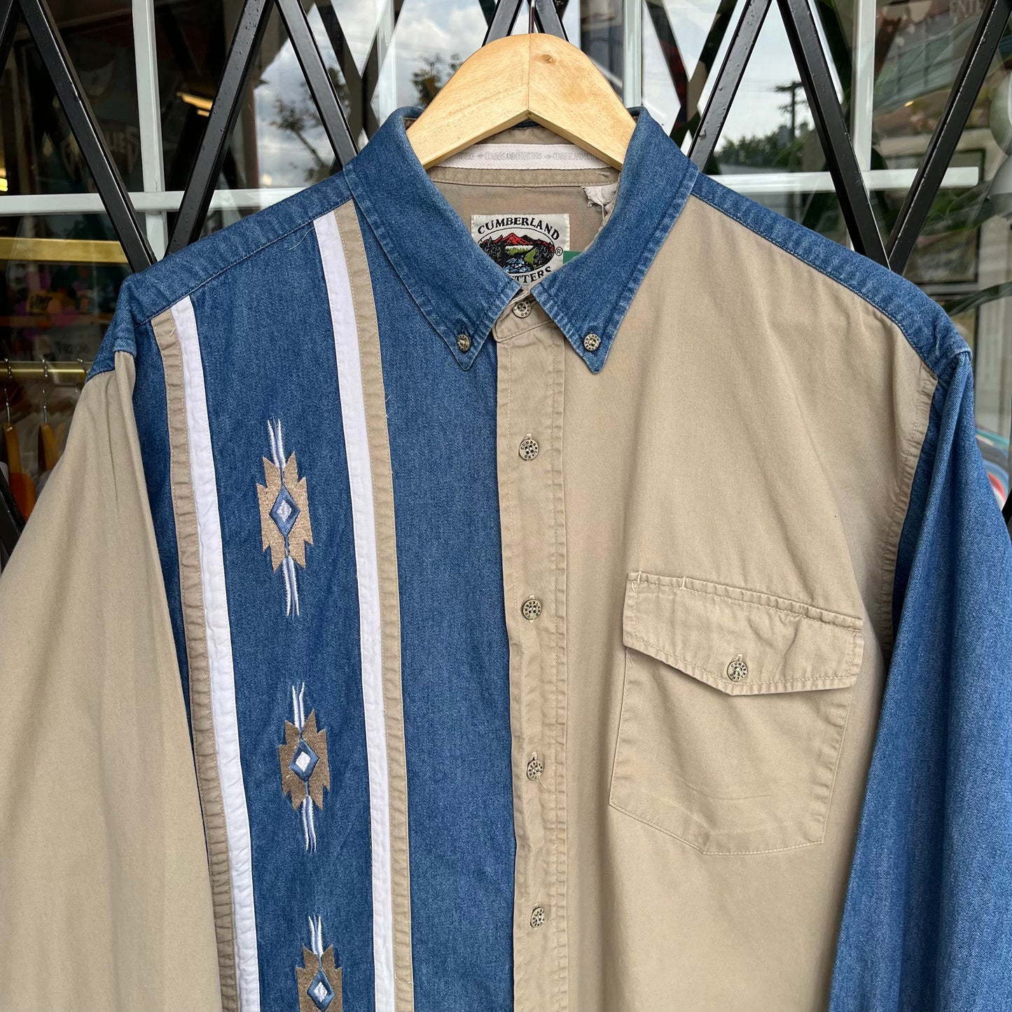 Vintage Western Button Up Shirt - Size XL