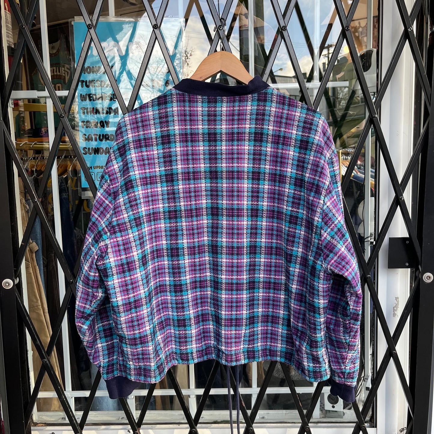 Vintage Plaid Cropped Jacket - Size Womens XL