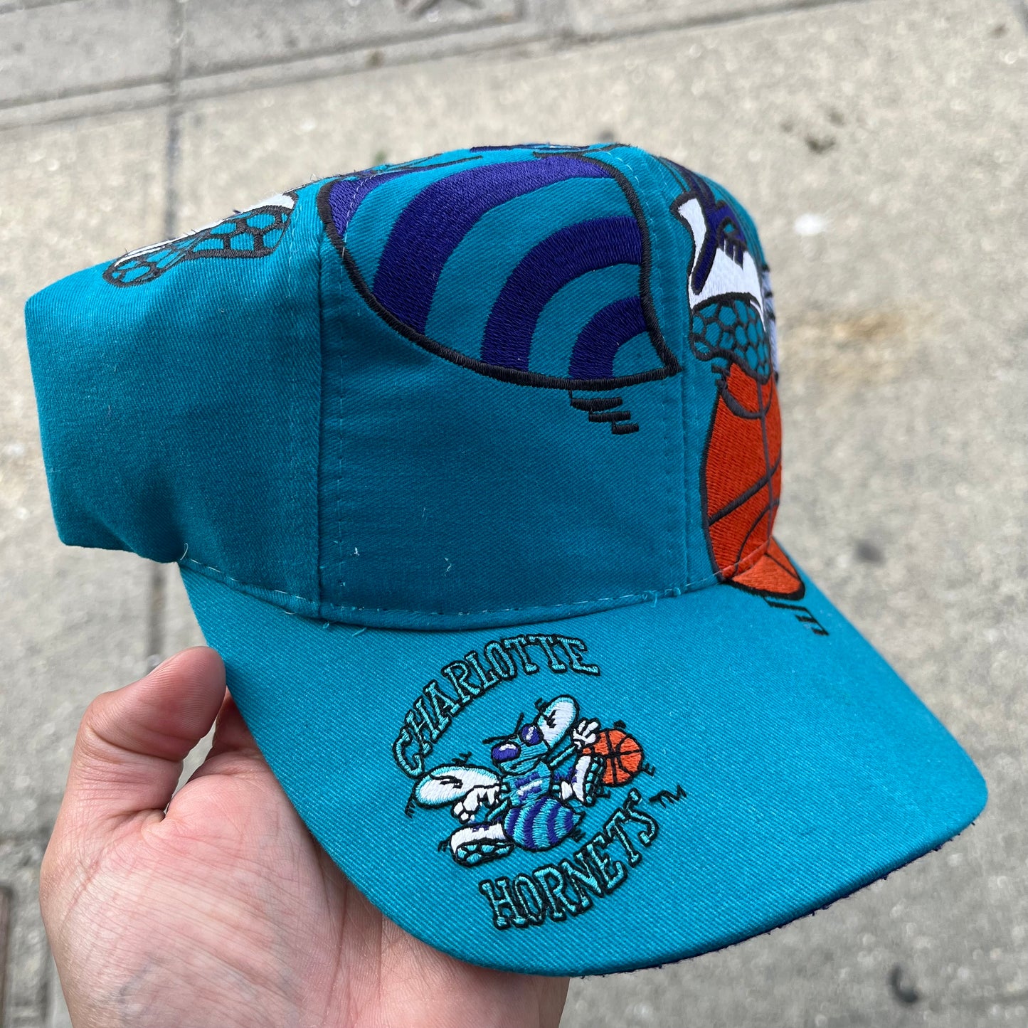 Vintage The Game Charlotte Hornets Big Logo Snapback