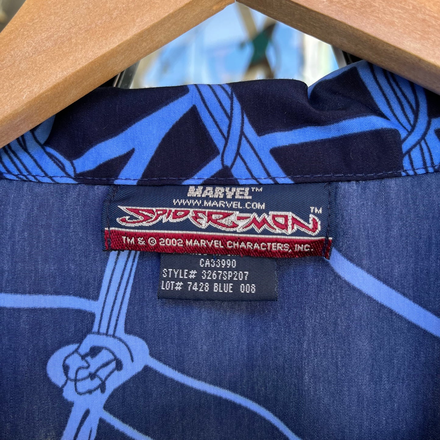 2002 Spider-Man Button Up Shirt - Size S