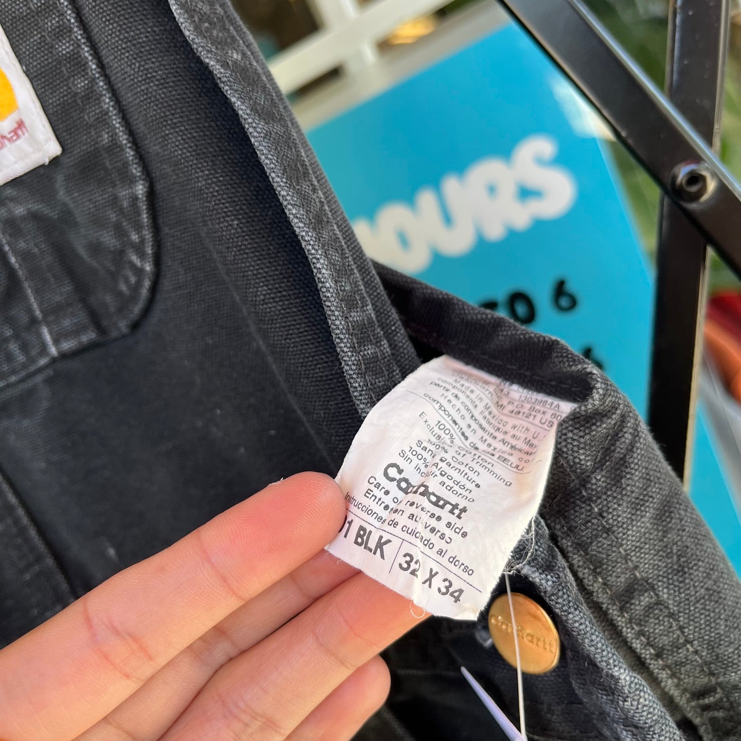Carhartt Black Overalls - Size 32W