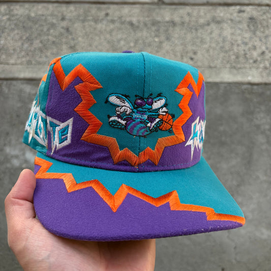 Vintage Charlotte Hornets Jagged Edge SnapBack