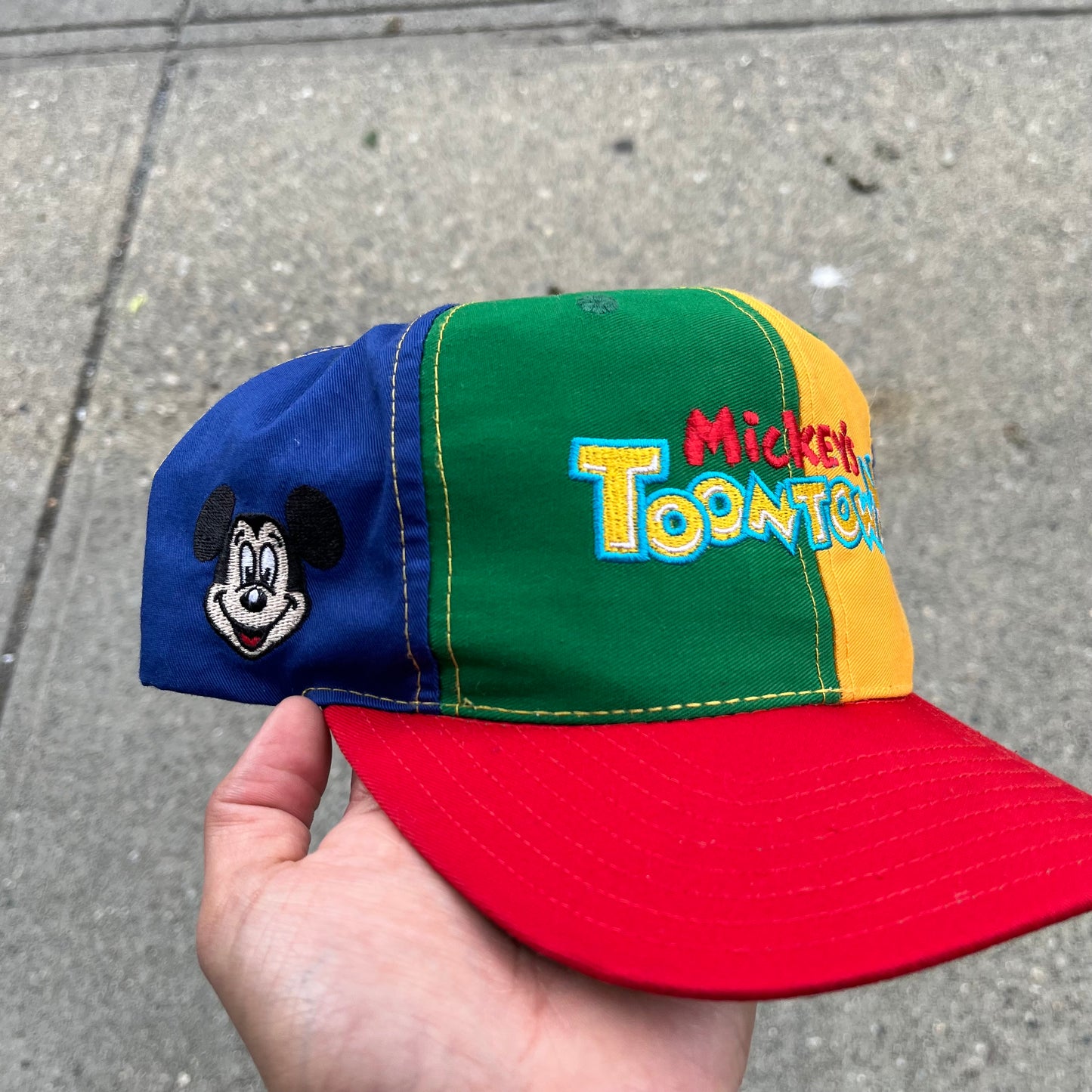 Vintage Disneyland Toon Town Colour Block Snapback