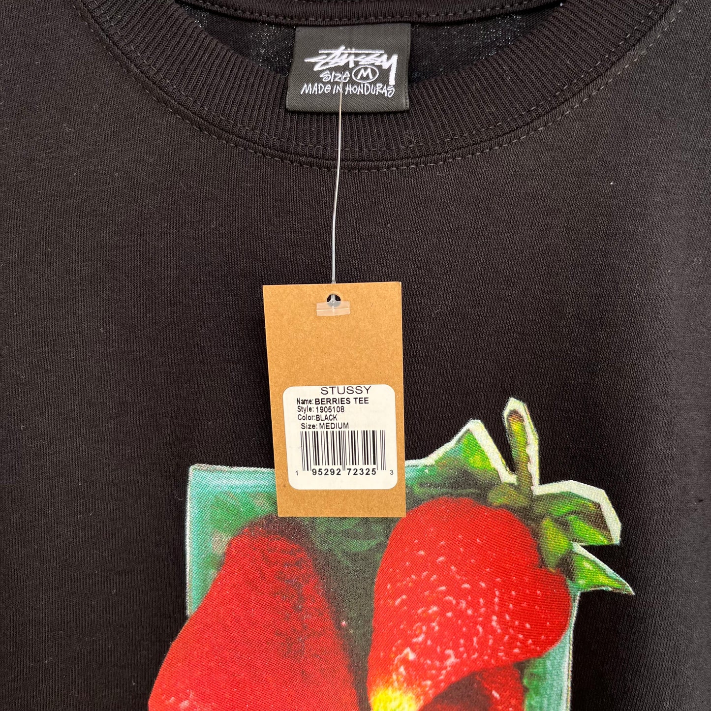 Stussy Berries Tee Black - Size M
