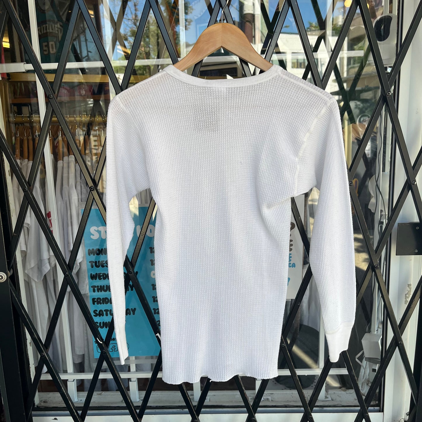 Vintage Waffle Long Sleeve Shirt- Size youth XL