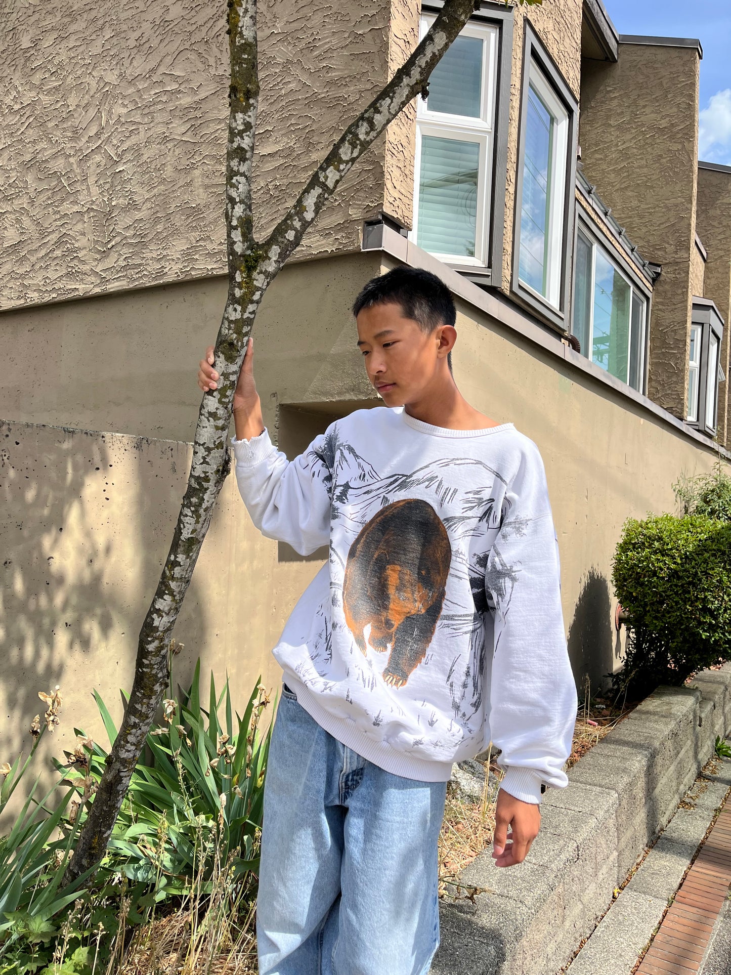 Vintage Bear Oversized Crewneck - Size XXL