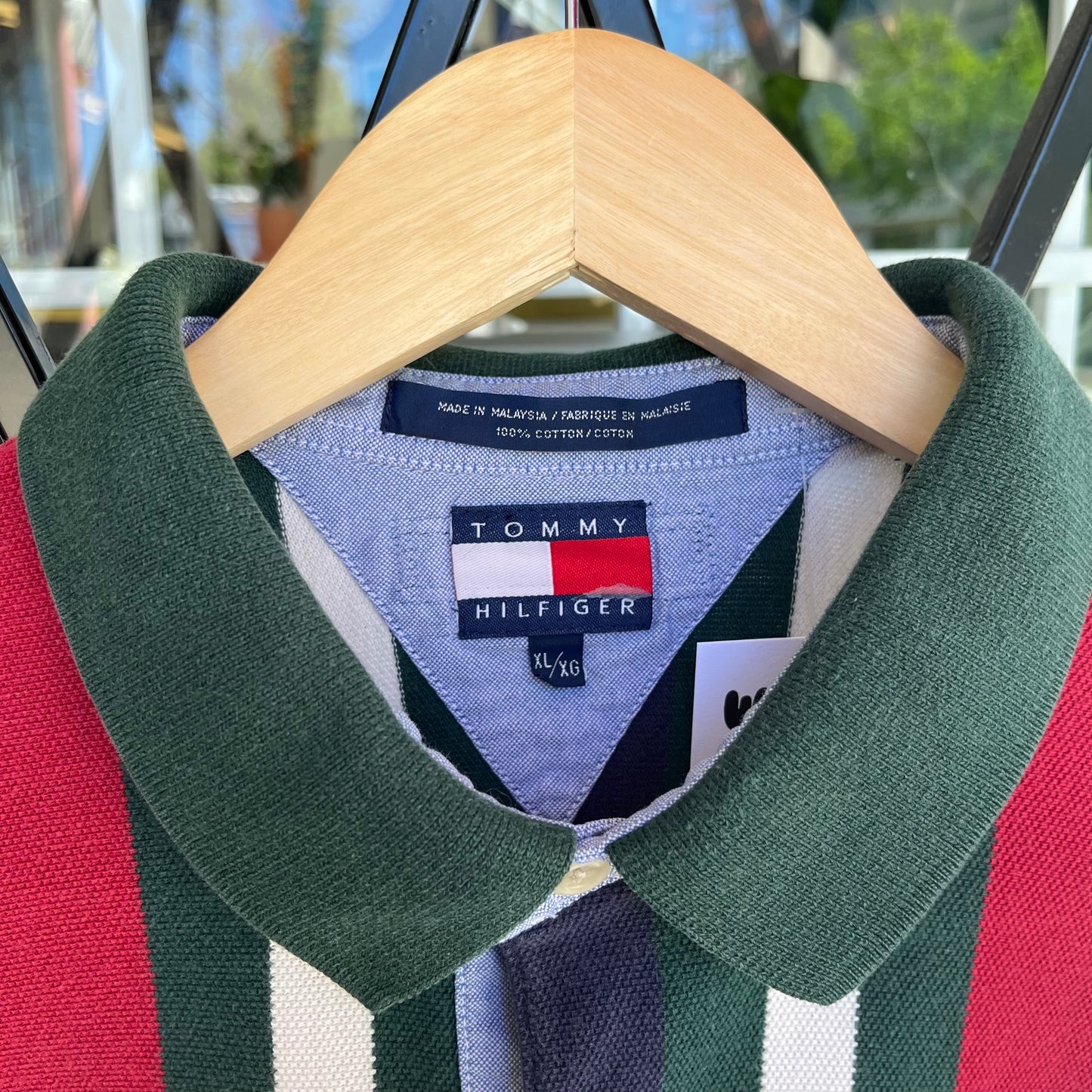 Vintage Tommy Stripe Shirt - Size XL