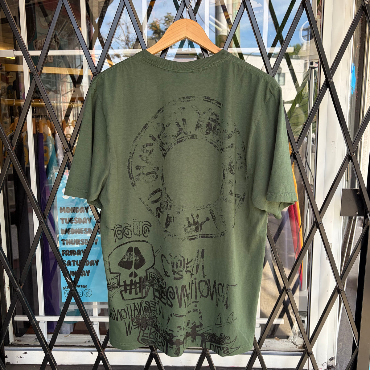 Stussy Skulls Tee Pine - Size M