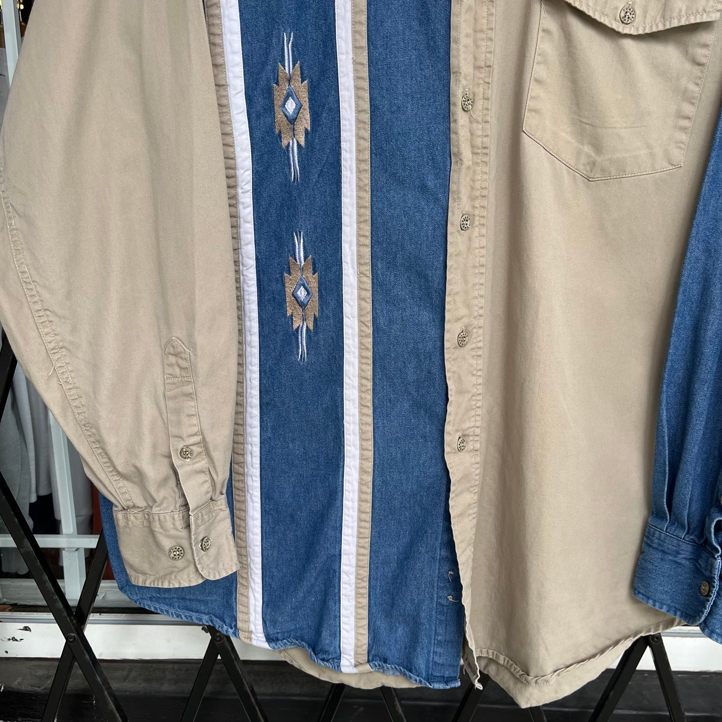 Vintage Western Button Up Shirt - Size XL