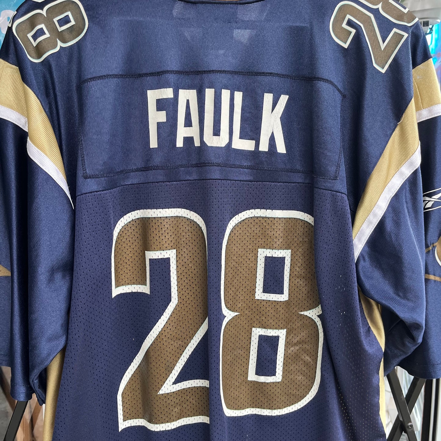 Vintage St. Louis Rams Marshall Faulk Jersey - Size XL
