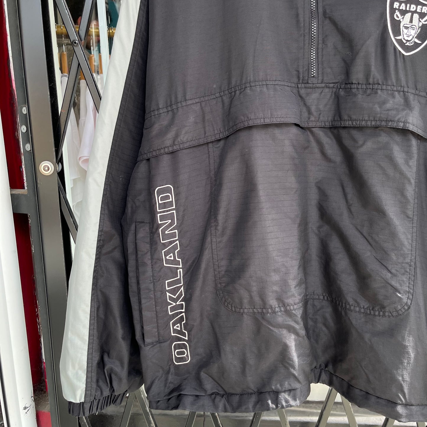 Vintage Logo Athletic Oakland Raiders Parka Jacket - Size XL