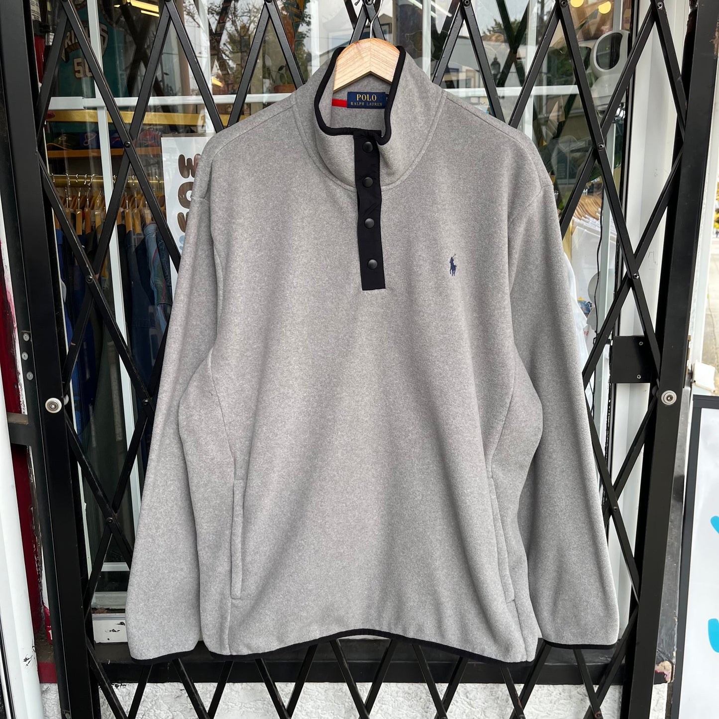 Brand New Polo Ralph Lauren Snap Fleece Sweater - Size XL