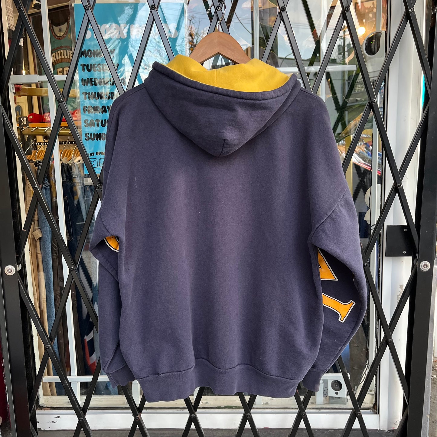 Vintage University of Michigan Big Spell Out Hoodie - Size XL