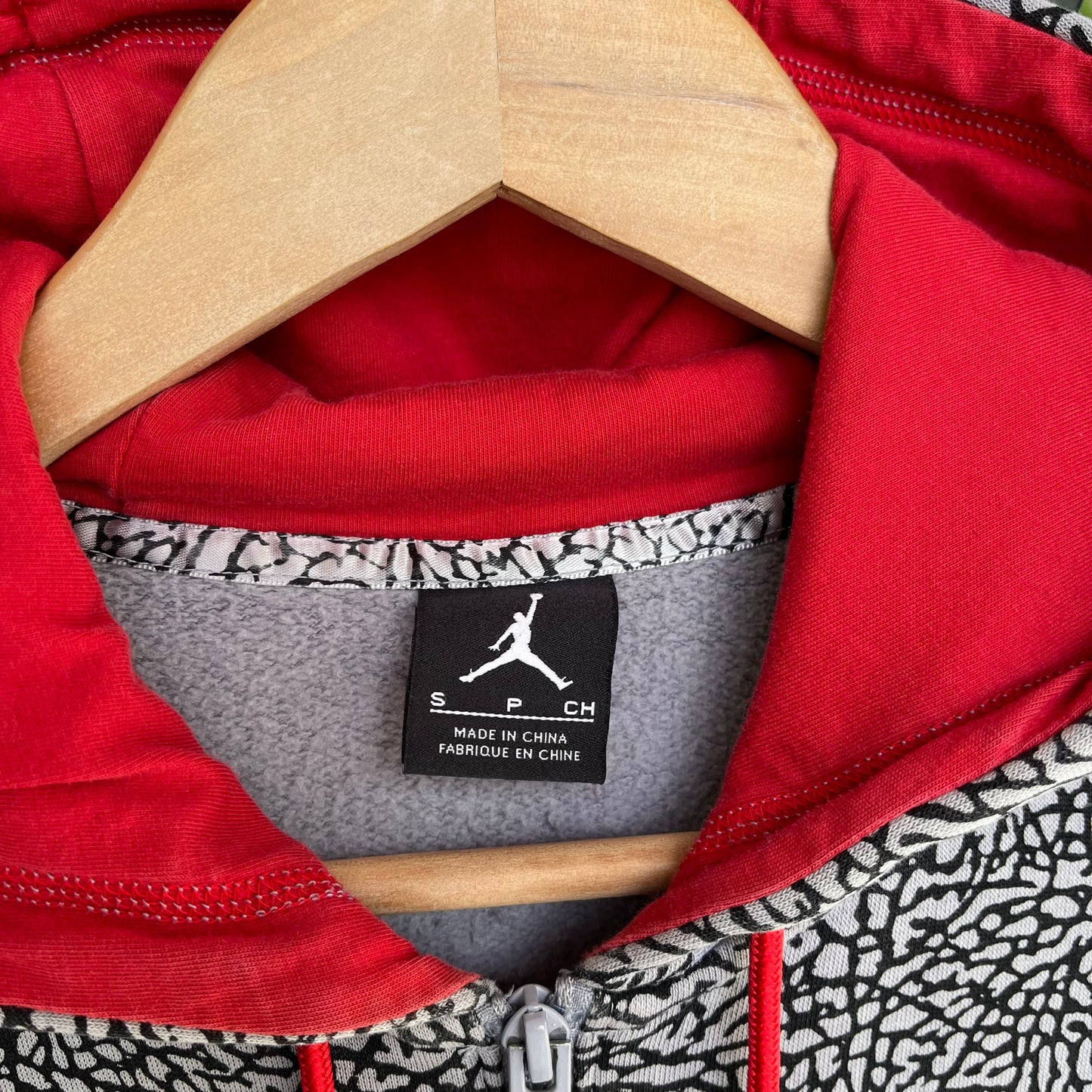 Air Jordan Elephant Print Zip Hoodie - Size S