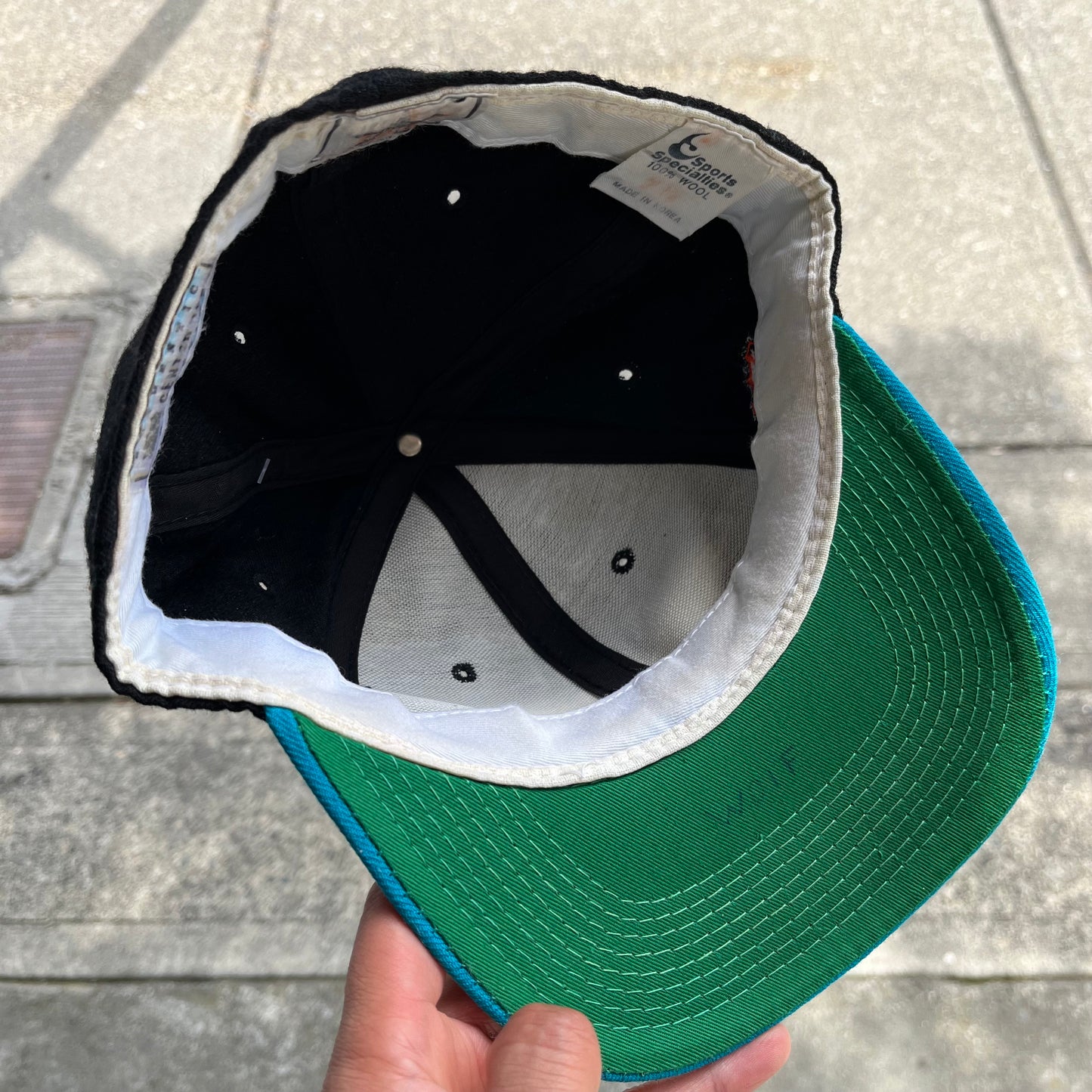Vintage San Jose Sharks Script Fitted Hat