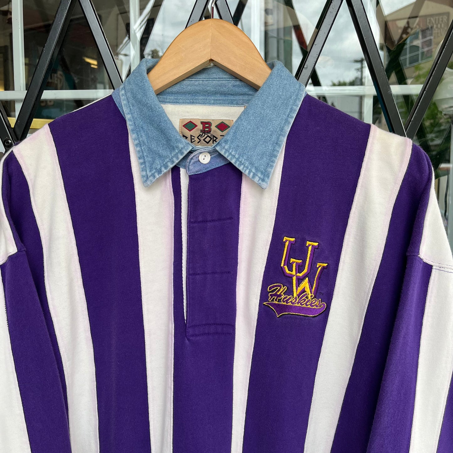 Vintage Washington Huskies Long Sleeve Rugby Shirt - Size XL