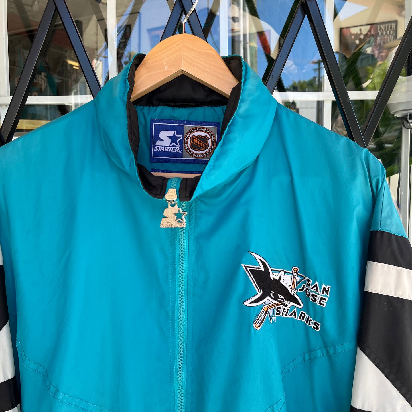 Vintage Starter San Jose Sharks Windbreaker - Size L