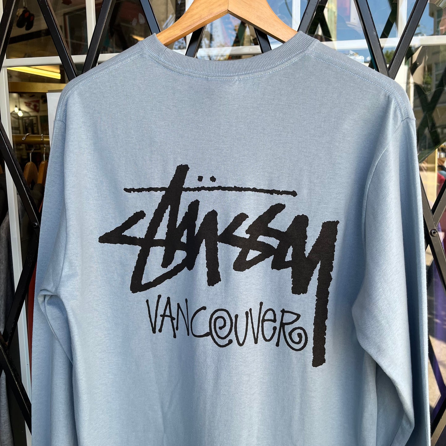 Stussy Vancouver Stock Long Sleeve Slate - Size M