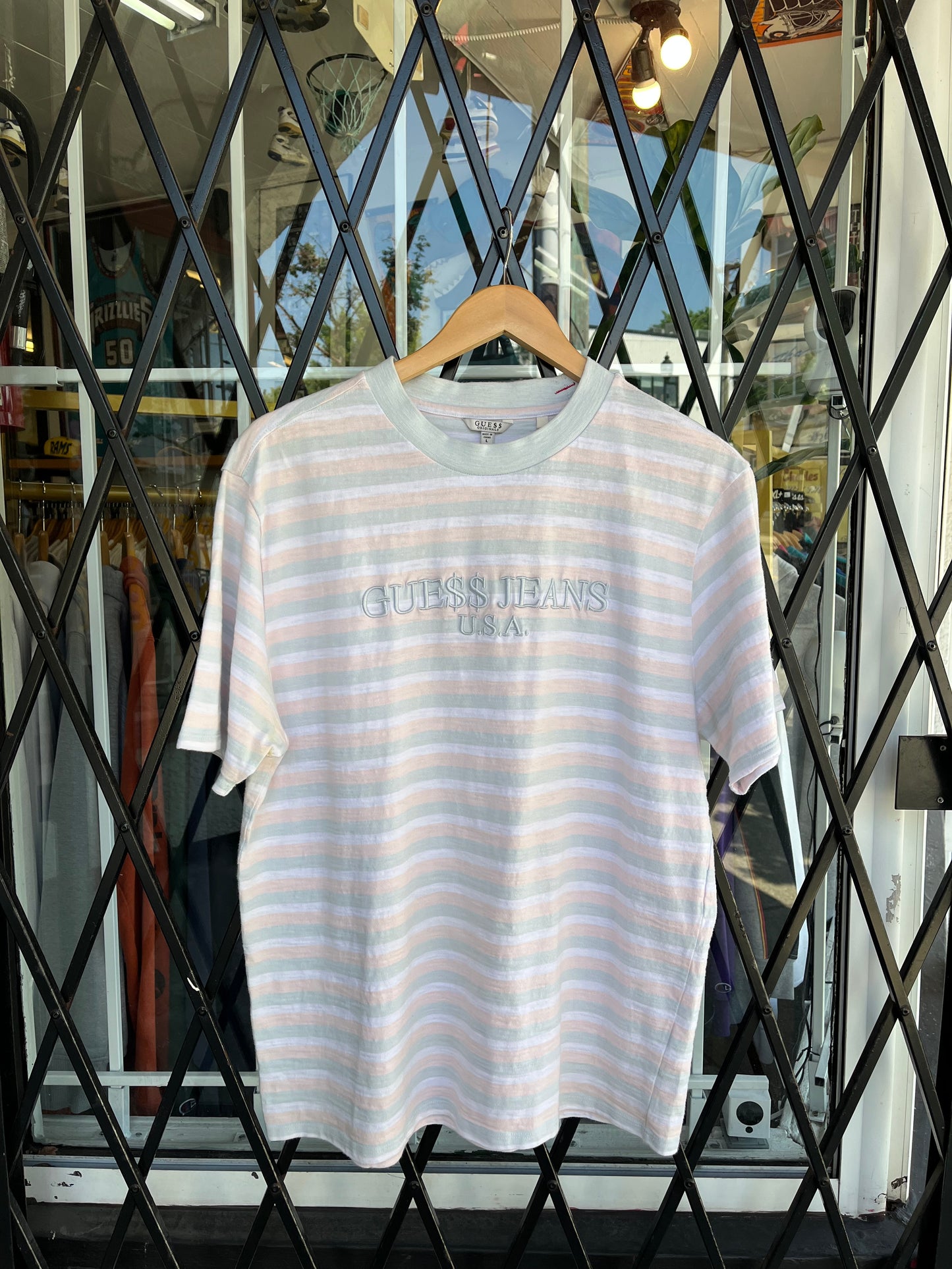 A$AP Rocky x Guess Stripe Tee - Size L