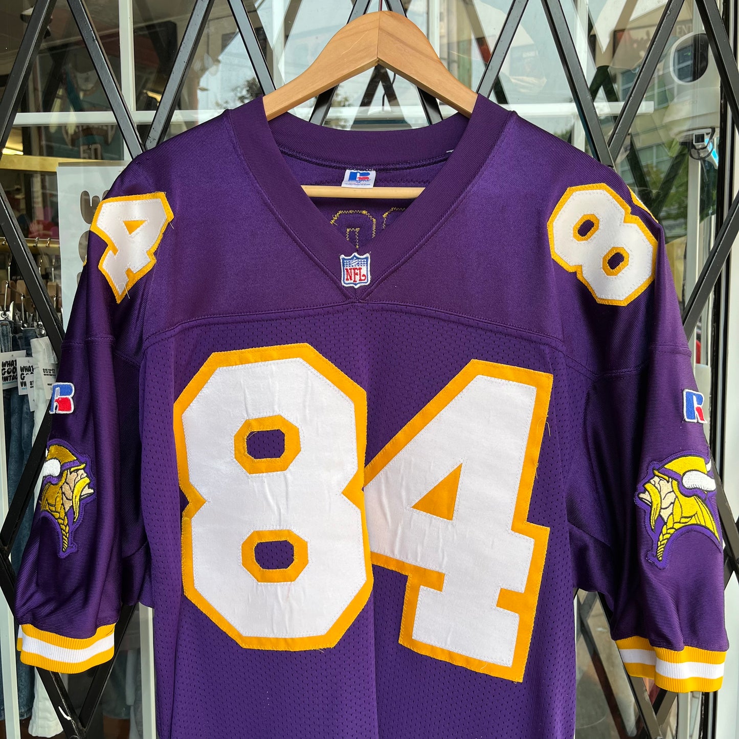 Vintage Russell Minnesota Vikings Randy Moss Authentic Stitched Jersey - Size 48 (XL)