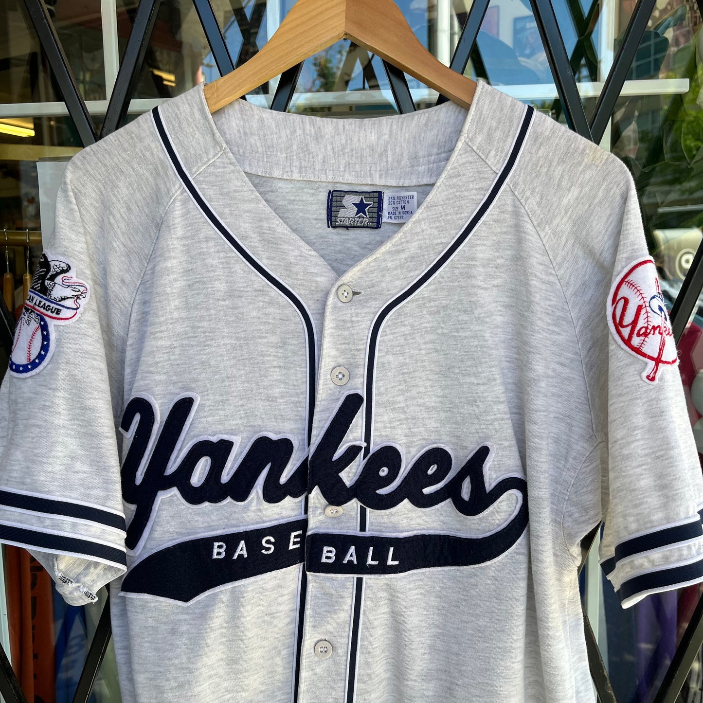 Vintage Starter NY Yankees Script Jersey - Size M