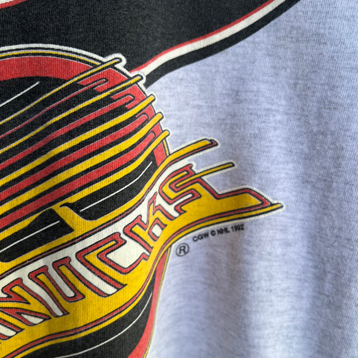 1992 Vancouver Canucks Double Sleeve Tee - Size M
