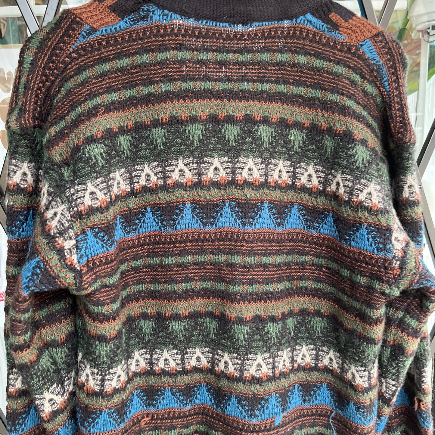 Vintage Tundra 3D Knit Cardigan - Size L