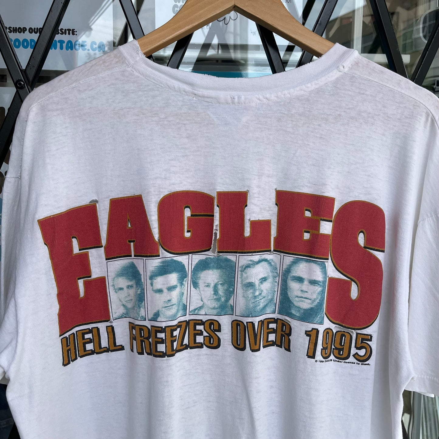 1995 Eagles Hell Freezes Over Tour Tee - Size XL