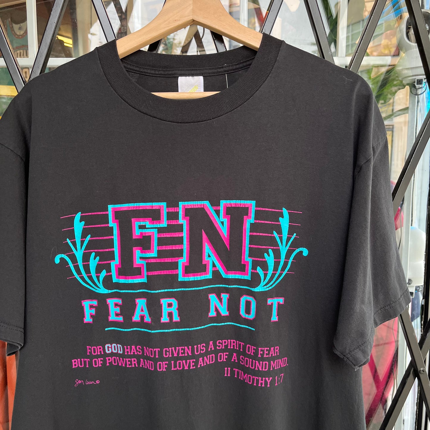 Vintage Bible Verse Tee - Size XL