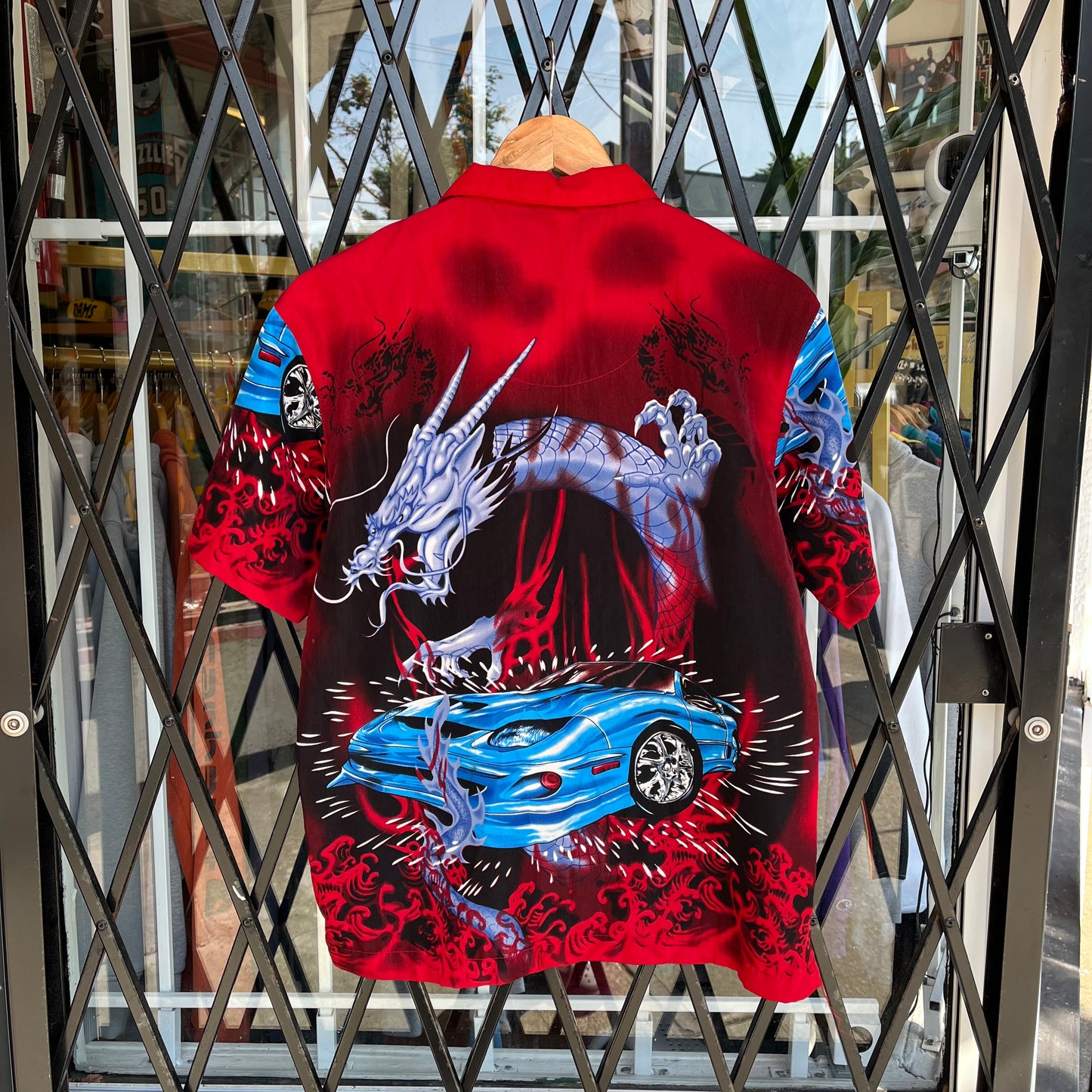 Vintage Y2K Dragon Button Up Shirt - Size XS