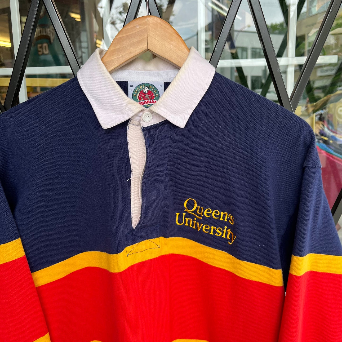 Vintage Queens University Rugby Long Sleeve - Size XL