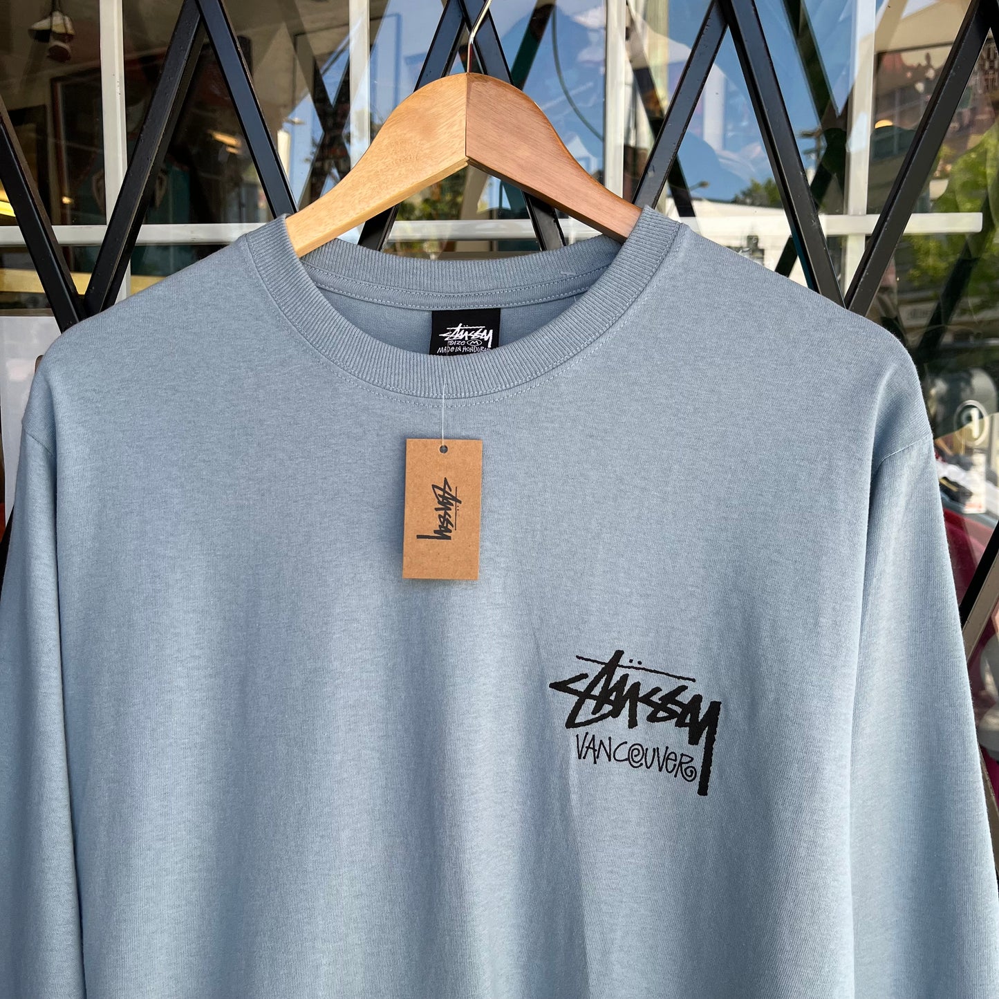 Stussy Vancouver Stock Long Sleeve Slate - Size M