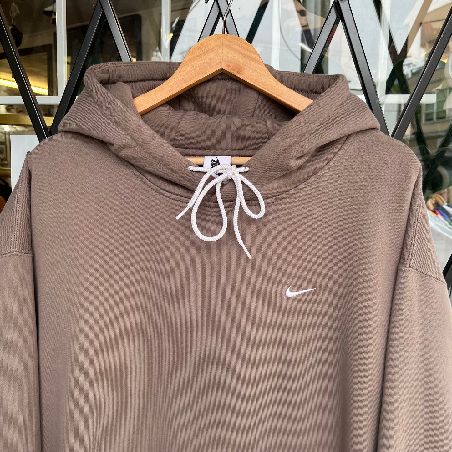 Nike Oversized Heavyweight Mocha Hoodie - Size L